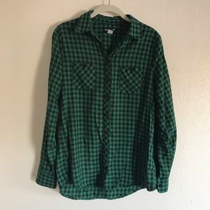 Plaid Long Sleeve Button Up
